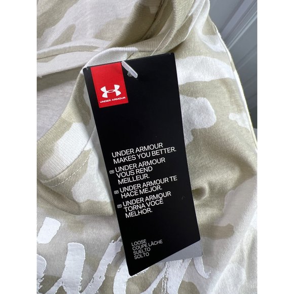 Under Armour Sunriver Short Sleeve T-Shirt Womens M Crewneck Camo Loose NEW - Picture 6 of 7